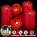 Comenzar Flameless Candles, Waterproof Outdoor Indoor Battery Candles Set of 9(H 4″ 5″ 6″ x D 3″) Led Candles with Remote Timer(red)