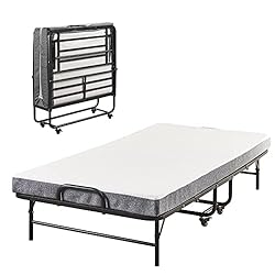 Folding Bed with Mattress Twin Size, Portable