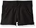 Hanes Little Girls' Ruffle Pocket Short, Ebony, Small