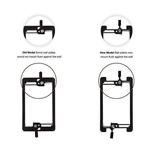 Buyer's Point Single Gang Low Voltage Mounting Bracket Device [UL Listed] (1 Gang, 10 Pack) for Telephone Wires, Network Cables, HDMI, Coaxial, Speaker Cables (10)