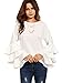 SheIn Women's Round Neck Ruffle Long Sleeve Blouse
