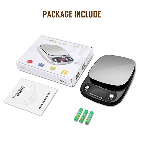 image for TOP-MAX Food Scale 10kg 22lb - Baking & Cooking Scale with Tare Functi