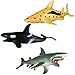 Shark Toy Figures 7 Inches - Ocean Animals, Bath Toys Rubber Figures - 6 Pieces Set