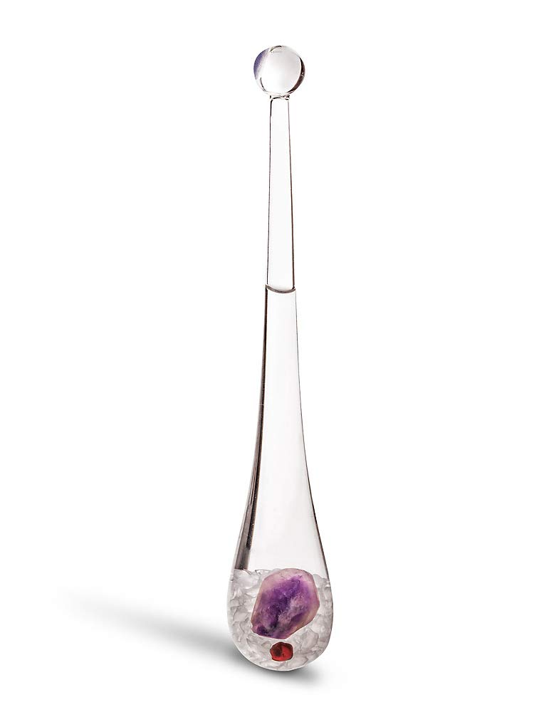 VitaJuwel Gemstone Droplet | Personal Gemstone Vial with Amethyst, Garnet & Clear Quartz