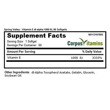 Spring Valley Vitamin E Supplement - Image 2