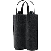 Daphilly Wine Bags - 2 Bottle Felt Gift Bags for Wine, Perfect for Birthday, Wedding, Graduation, Christmas & Thanksgiving