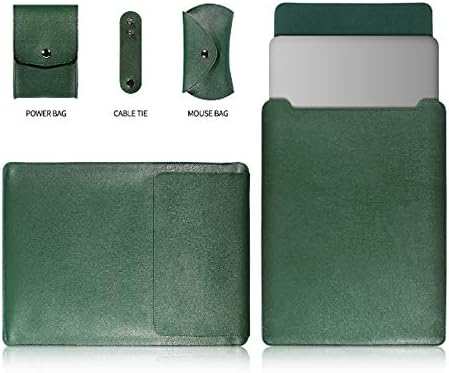 All-inside Slim Leather Protective Sleeve for MacBook Air 13" and Pro 13" with/without Retina and New MacBook Pro 13" with/without Touch Bar,Black