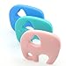 AILAMS Elephant Baby Teether Ring,Food Grade Silicone BPA Free FDA Approved,Toddlers Teething Toy (Pink)