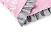 Kiki & Anna Soft Plush Two Layer Baby Blanket with Satin Raffle Trim for Girl Gift (30