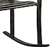 Topeakmart Porch Rocking Chair Sturdy Patio Metal Porch Rocker Porch Seat Deck Outdoor Backyard Patio Bench Bronze