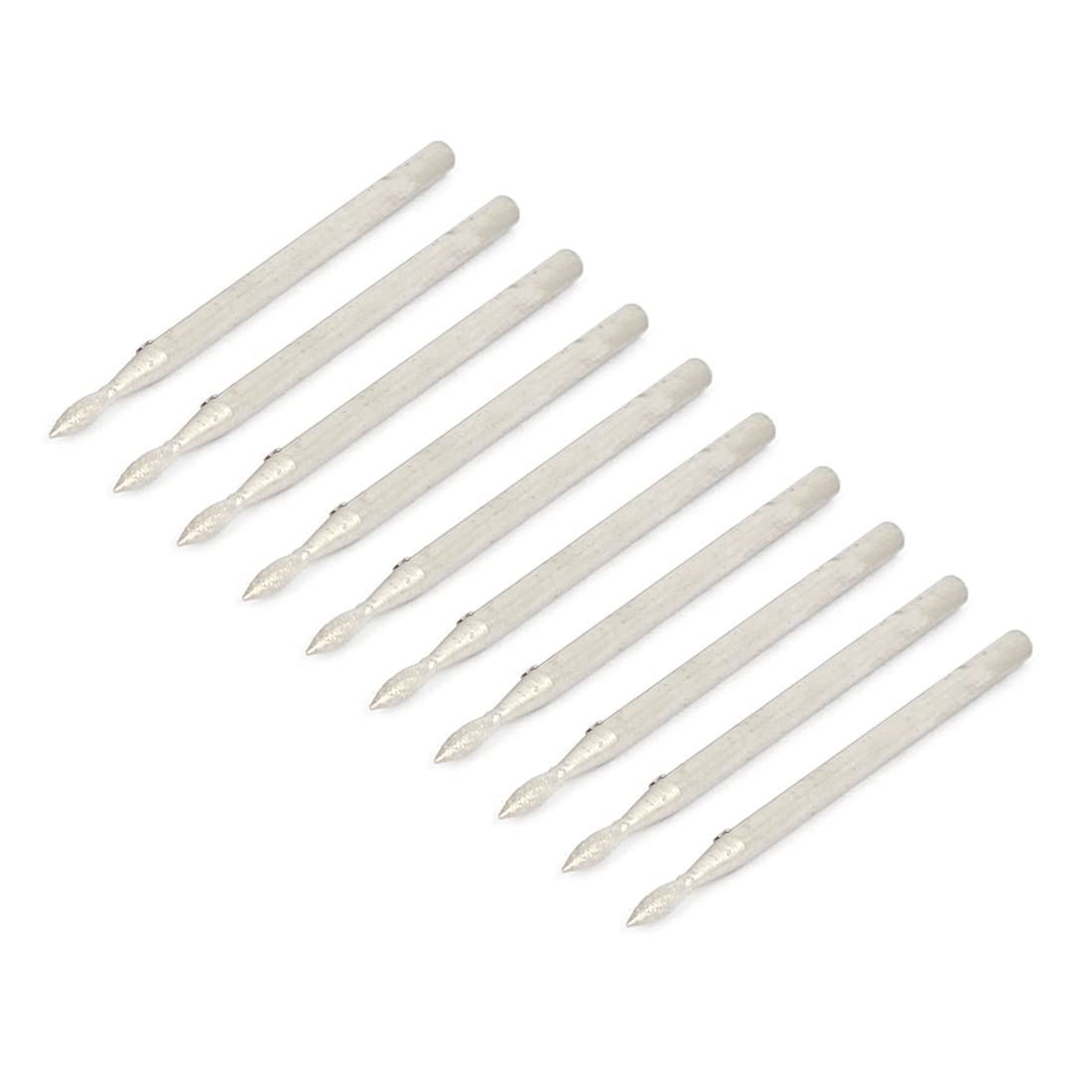 Sourcingmap 2.35mm Shank 1.5mm Tip Stone Head Grinding Bit Diamond Mounted Point 10pcs