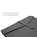 Trifold Portfolio with Secret Zipper Pouch for Tablet PC or iPad or Kindle, Document Organizer Including Letter Sized Writing Pad, Padfolio with Neat Strap Closure Classic Design Gray Color