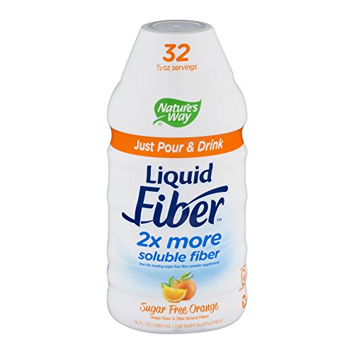 Nature's Way Liquid Fiber 16 Fl oz per Bottle, Sugar Free Orange