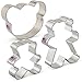 Ann Clark Cookie Cutters 3-Piece Teddy Bear Cookie Cutter Set with Recipe Booklet, Bear Face and Teddy Bears