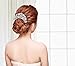JACIYA Pack of 4 Bridal Wedding Hair Comb Overtone Rose Gold Crystal Rhinestones Pearls Women Hair Side Combs Bridal Head Pin Headpiece
