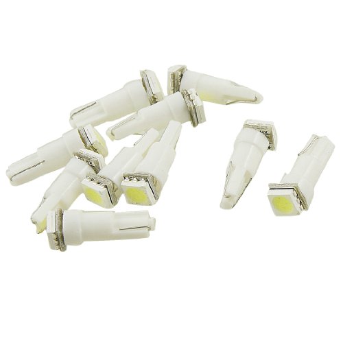 uxcell 10 Pcs T5 Wedge 1-LED 5050 SMD Car Dashboard Instrument Panel Light