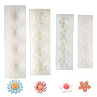 4Pcs Flower Resin Silicone Molds Jewelry Making Tools Casting Molds for DIY Craft Keychain Necklace Earrings Project