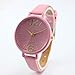 Start Women Faux Thin Leather Band Net Color Elegant Wrist Watch -Mint Green