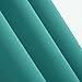 Deconovo Room Darkening Blackout Curtain Thermal Insulated Grommet Curtains for Living Room 42x95 Inch Turquoise Two Curtain Panels