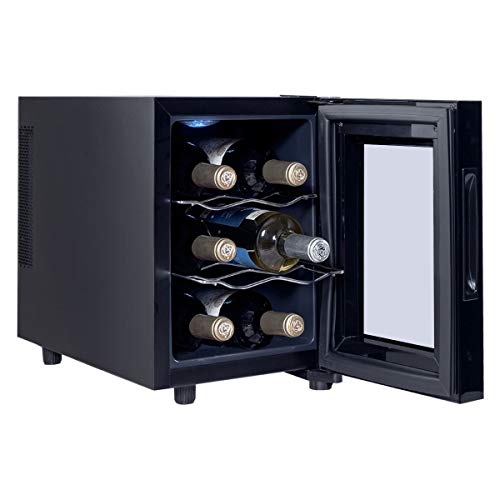 6 Bottle Freestanding Thermoelectric Wine Cooler Freestanding New Perfect Beautiful Classic Elegant Useful CHOOSEandBUY