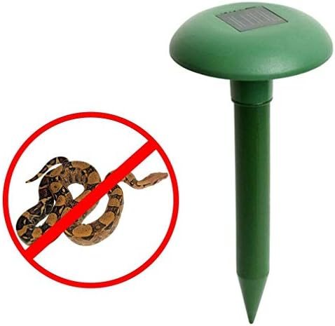 LIShuai Ultrasonic Waves Solar Powered Outdoor Garden Pest Rodent Snake Repeller (Green,One Size)