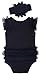 COSLAND Infant Baby Girls' Lace Tutu Little Dress Bodysuit, Black, 3-6 Months