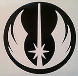 Star Wars Jedi Crest Black Cell Phone Decal