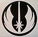 Star Wars Jedi Crest Black Cell Phone Decal