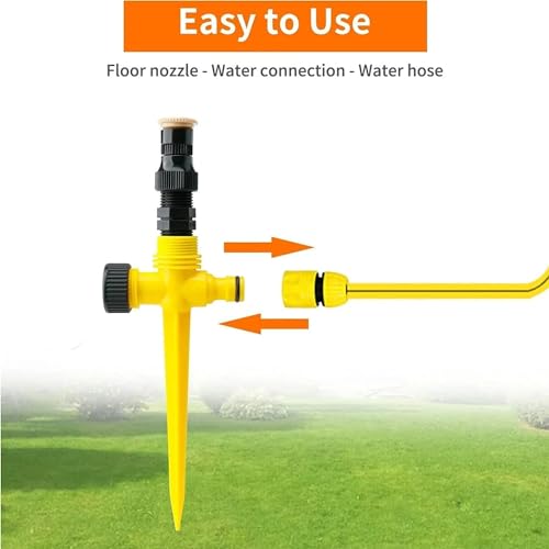 ChicAbode 3 Pcs 360° Rotation Auto Irrigation System, Multifunction Adjustable Garden Sprinkler, Automatic Garden Lawn Sprinkler Irrigation, Save Water, for Outdoor Grass Garden Yard Lawns