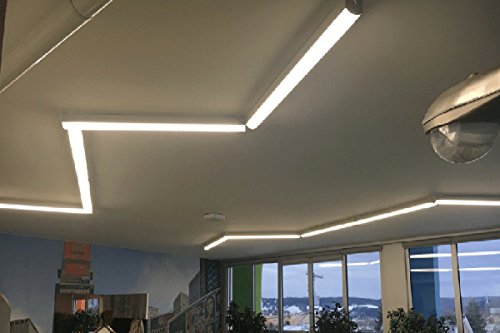 FaithSail 110W LED Strip Lights 8FT Linkable Linear LED Shop Garage Lights, 12500LM, 1-10V Dimmable, 5000K, 8 Foot Lighting Fixtures for Warehouse Supermarket Workshop Office, ETL Certified - Thumbnail 4