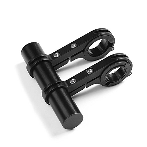 Quaanti Cycling Handlebar Bike Flashlight Holder Handle Bar Bicycle Accessories Extender Mount Bracket Bike Extension (Black)