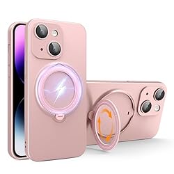 SKYLMW Rotatable Ring Stand Case for iPhone 14 Plus