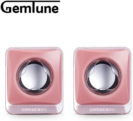 EARISE AL-203 Portable Mini Computer Speakers, High-Fidelity USB Acoustics System, Powered by USB-Pink
