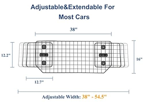 Folding Dog Car Barrier For SUVs & Trucks - CASIMR Adjustable Safety Partition - View #8