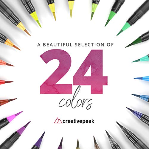creative peak watercolour brush pens