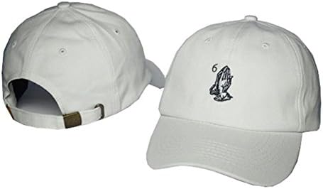 SHUIMODQ Baseball Cap Unisex Praying Hands Embroidered Unstructured Adjustable Dad Hat (White)