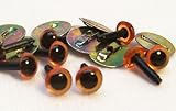 Sassy Bears 6mm Translucent Amber Safety Eyes for Bear, Doll, Puppet, Plush Animal and Craft - 10 Pairs