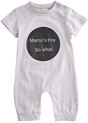 Gobrillant Infant Newborn Baby Girl Bodysuit Mama's Boy Romper Jumpsuit Outfits Clothes