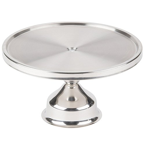 Silver Cake Pedestal. GiftBay Cake Stand Pedestal 13" Diameter (Top