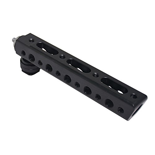Riqiorod Video Stabilizing Top Handle & Cold Shoe Extender for Canon EOS, Nikon, Olympus & Pentax DSLR Cameras Video Light Camera Monitor
