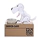Just us Choken Bako Dog Bank Robotic Coin Munching Toy Money Box White