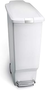 simplehuman CW1362 40L Slim Recycling Kitchen Pedal Bin with Lid Lock view 1