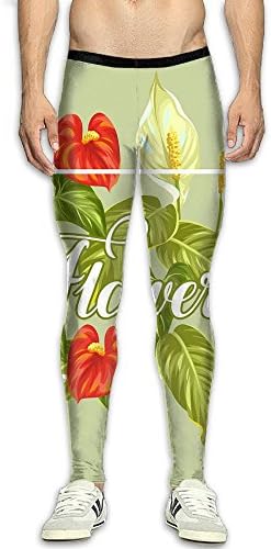 Small Safflower Men's Compression Cool Dry Sports Tights Pants Baselayer Running Leggings Yoga Polyester XX-Large