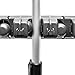 Alpine Industries Mop and Broom Holder 5 Slots 6 Hooks – Durable, Wall Mounted Cleaning Tools Rack Hanger for Home Kitchen Garden Garage Basement Use