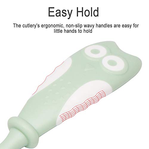 image for Qshare Baby Utensils Spoons with Travel Safe Case, Toddlers Feeding Tr