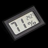 Mini Digital LCD Thermometer Temperature Indoor Humidity Meter Gauge Hygrometer (Black)