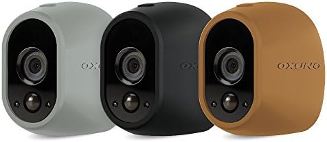Brown/Black/Grey Silicone Skins for Arlo Smart Security 100% Wire-Free Cameras by OXUNO