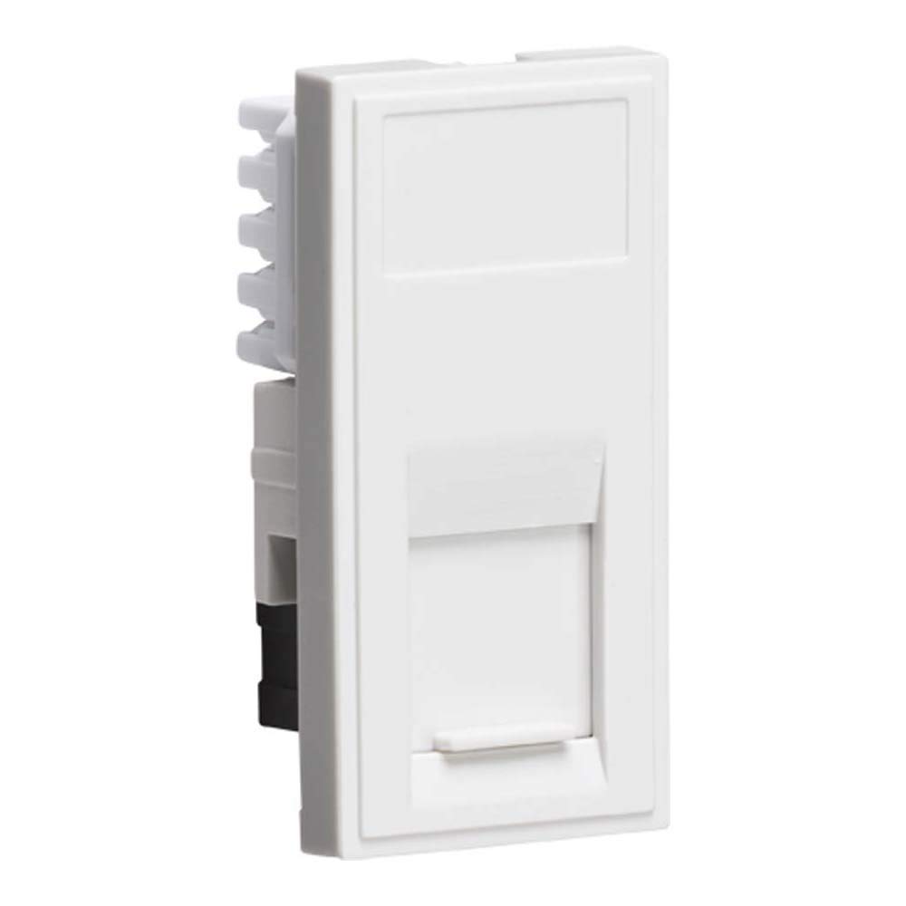RJ45 Outlet Module 25 mm x 50 mm in White
