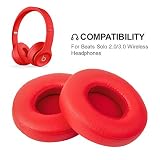 Beats Solo Replacement Ear Pads by Link Dream - Replacement Ear Cushions Kit Memory Foam Earpads Cushion Cover for Solo 2.0/3.0 Wireless Headphone, 2 Pieces