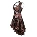 frawirshau Women's Steampunk Costume Corset Dress Halloween Costumes Steam Punk Gothic Corset Skirt Set